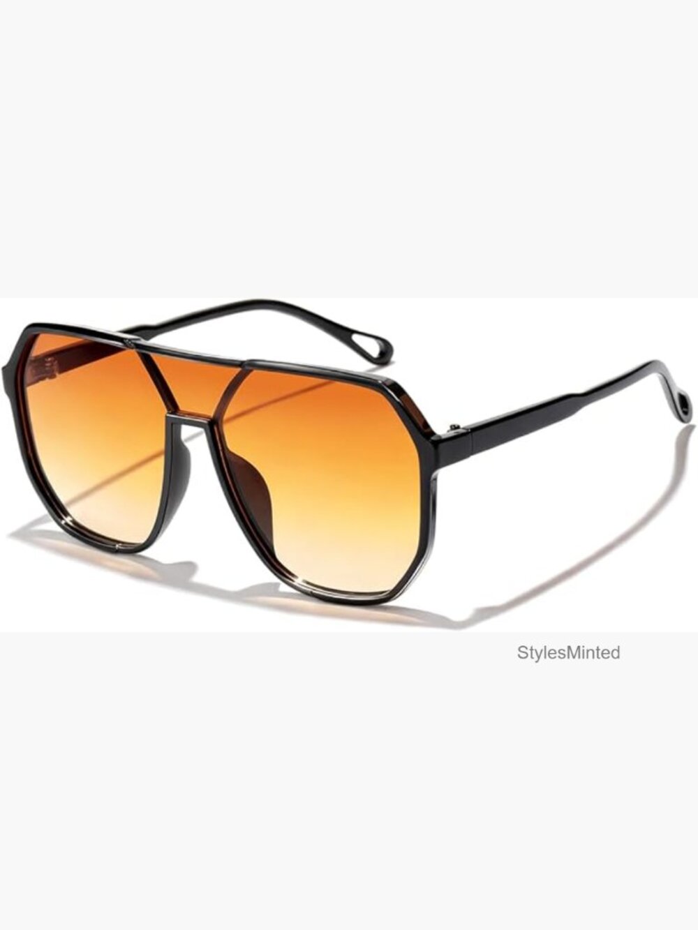 Retro Oversized Square Aviator Sunglasses UV400 Protection